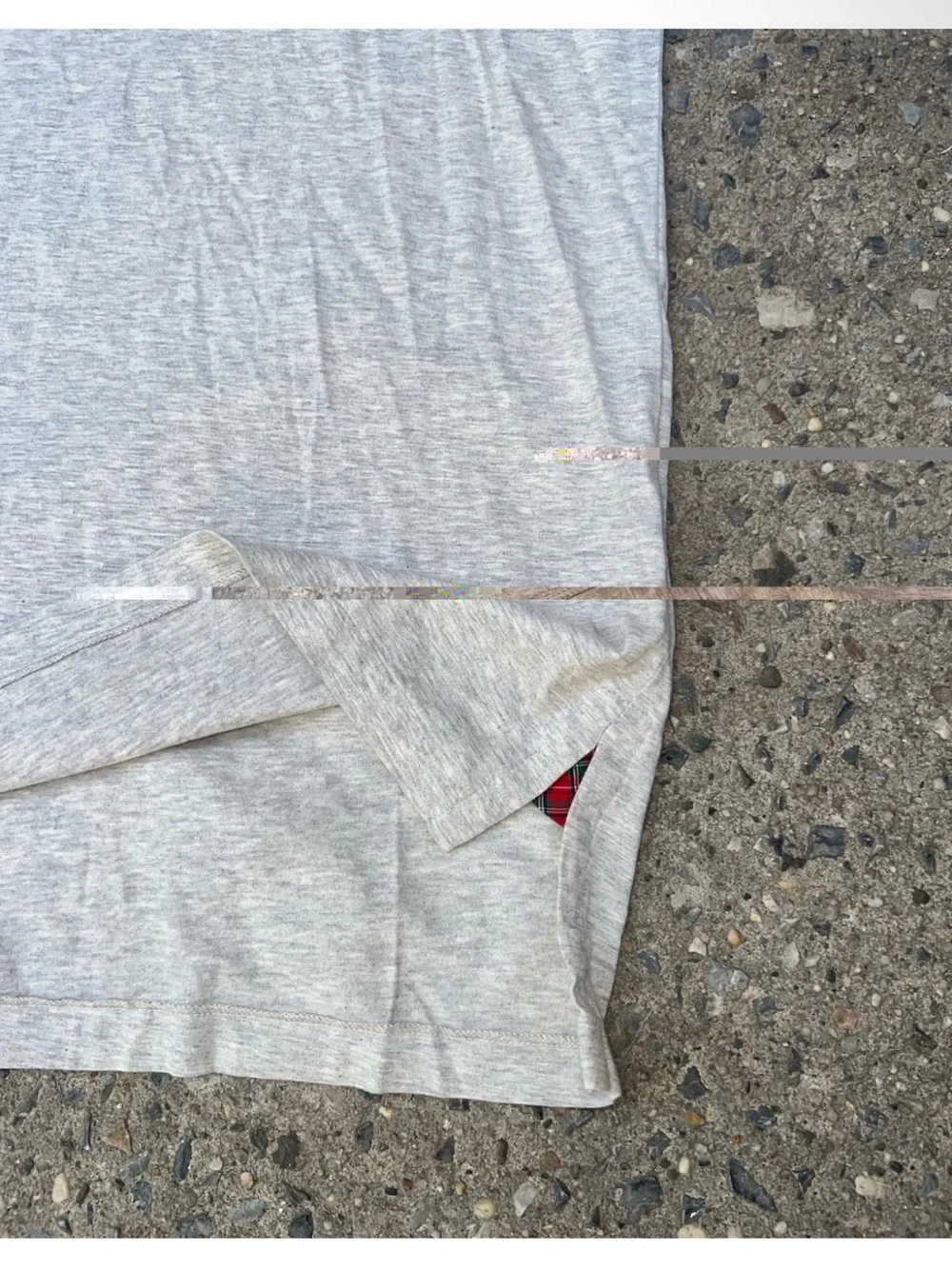 Polo Golf Ralph Lauren Vintage Lisle Polo Shirt‎ XL Grey Plaid 100% Pima Cotton
